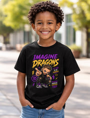 Imagine Dragons Dan Reynolds Legends Believer Radioactive Pop Rock Band Graphic T-Shirt Music Fan Anthem Tee Adult & Kids Unisex T-Shirt