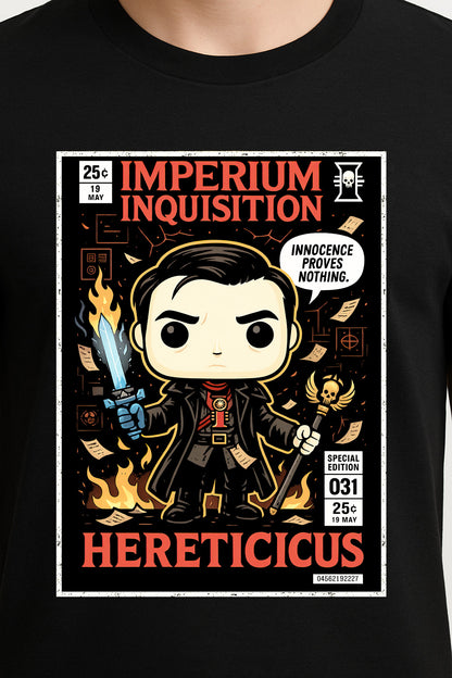 Warhammer 40K Imperium Inquisition Unisex T-Shirt – “Innocence Proves Nothing” Sci-Fi Tee