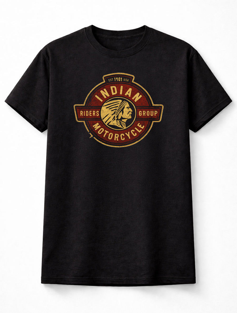 Indian Motorcycle Riders Group T-Shirt Vintage Biker Graphic Unisex T-Shirt
