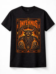 Infernus Fire Demon Horned Monster Occult Gothic Horror Metal Unisex T-Shirt