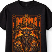 Infernus Fire Demon Horned Monster Occult Gothic Horror Metal Unisex T-Shirt