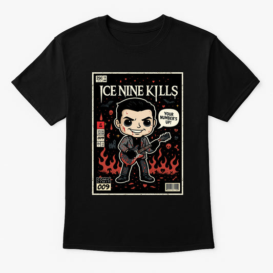 Ice Nine Kills “Your Number’s Up” Unisex T-Shirt – Comic Style Pop Art Band Graphic Tee