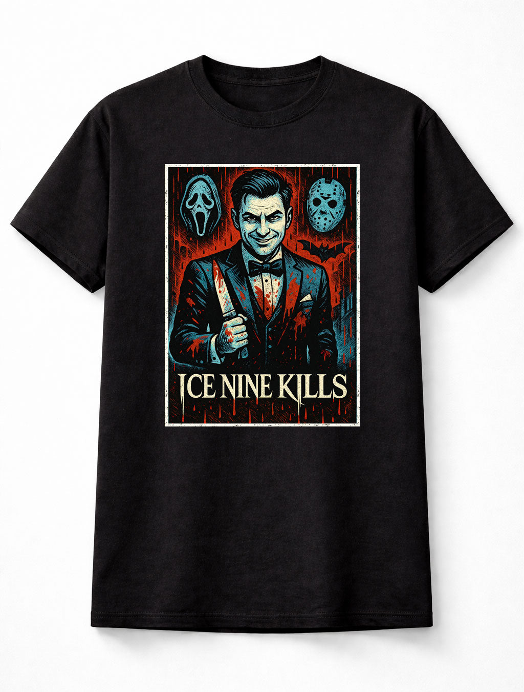 Ice Nine Kills T-Shirt Horror Punk Slasher Art Unisex Black Graphic Tee