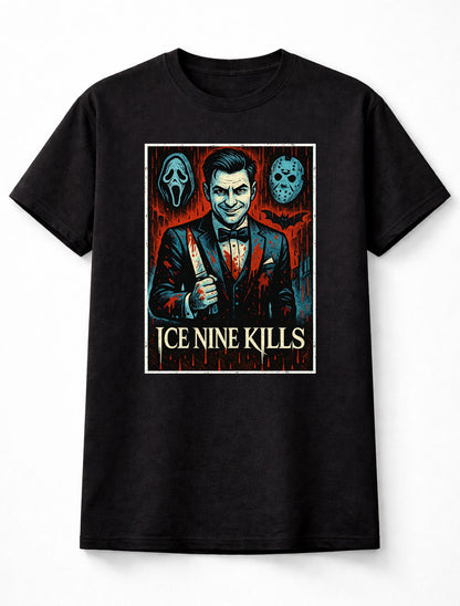 Ice Nine Kills T-Shirt Horror Punk Slasher Art Unisex Black Graphic Tee