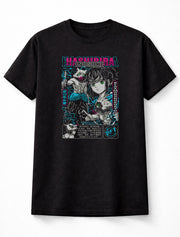 Inosuke Hashibira Demon Slayer Neon Beast Breathing Unisex Black Graphic Tee
