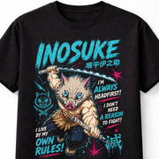 Inosuke Hashibira Demon Slayer Kimetsu no Yaiba Anime Fight Adults & Kids Unisex T-Shirt