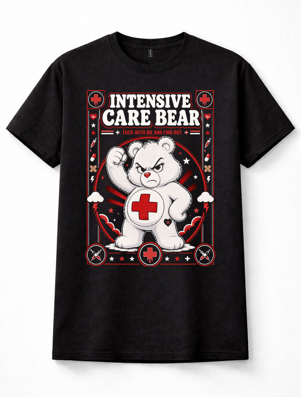 Intensive Care Bear Care Bears Nurse Funny Adult Unisex T-Shirt