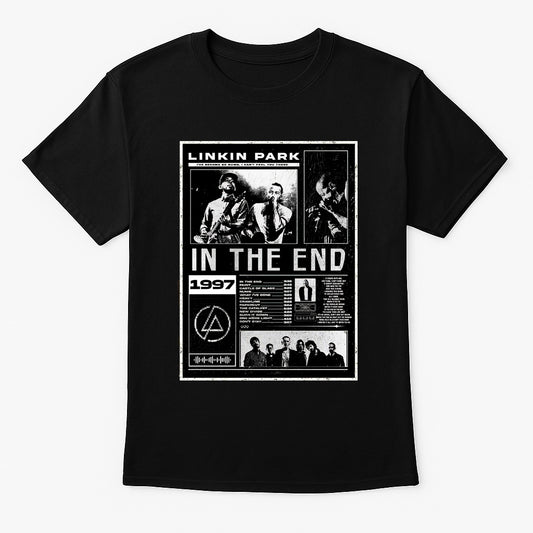 Linkin Park “In The End” Poster Unisex T-Shirt – Classic Nu Metal Band Comic Edition Graphic Tee