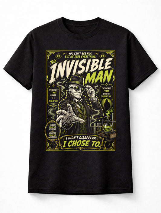The Invisible Man Horror Movie Monster Gothic Graphic Unisex T-Shirt
