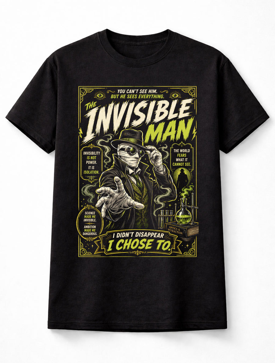 The Invisible Man Horror Movie Monster Gothic Graphic Unisex T-Shirt