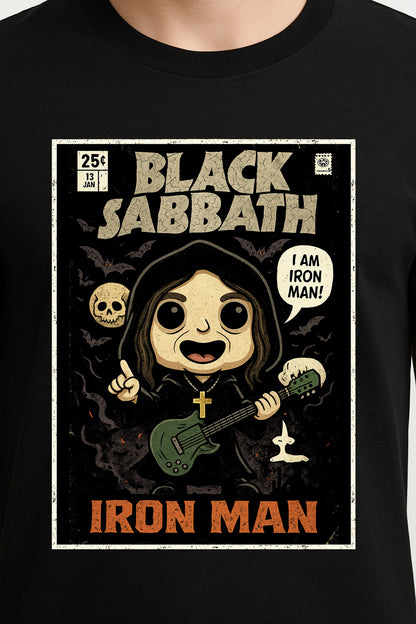 Black Sabbath “Iron Man” Unisex T-Shirt – Classic Heavy Metal Band Comic Edition Graphic Tee