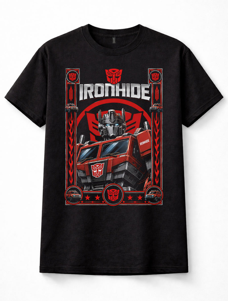 Transformers Ironhide Autobot Robot Cybertron Retro Black Graphic Unisex T-Shirt