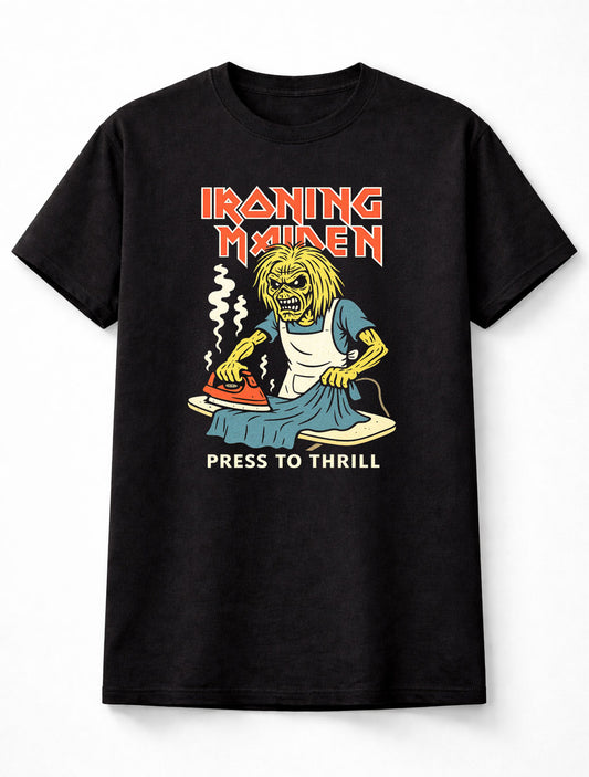Ironing Maiden Funny Heavy Metal Iron Maiden Eddie Rock Unisex T Shirt