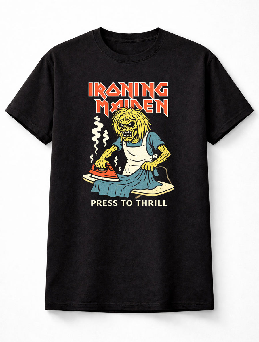 Ironing Maiden Funny Heavy Metal Iron Maiden Eddie Rock Unisex T Shirt