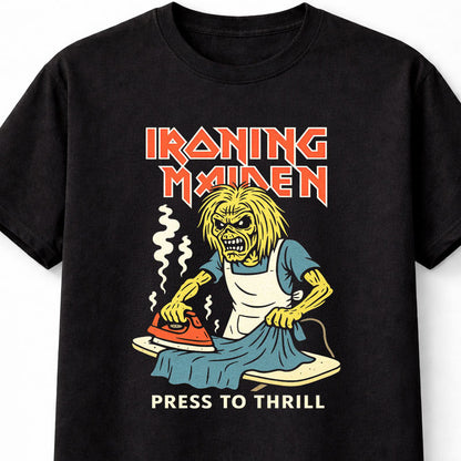 Ironing Maiden Funny Heavy Metal Iron Maiden Eddie Rock Unisex T Shirt