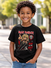 Iron Maiden Run To The Hills Eddie Heavy Metal Band Graphic T-Shirt Classic Rock Music Fan Tour Tee Adult & Kids Unisex T-Shirt