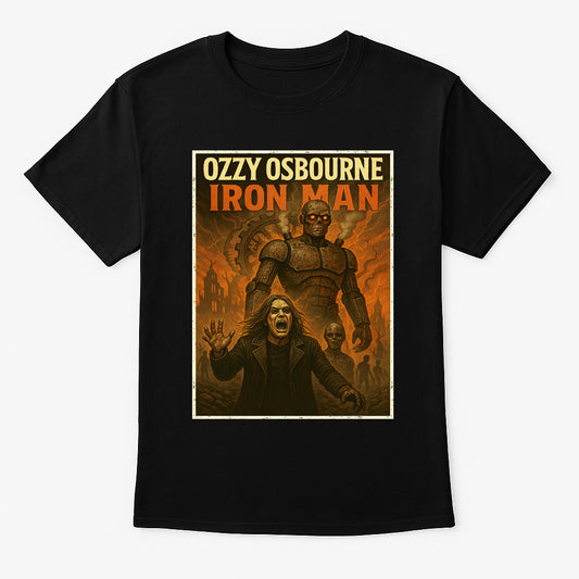 Ozzy Osbourne Iron Man Unisex T-Shirt Classic Heavy Metal Rock Tee