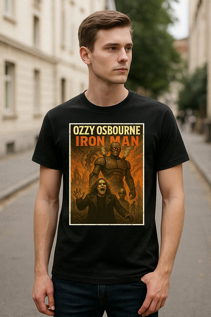 Ozzy Osbourne Iron Man Unisex T-Shirt Classic Heavy Metal Rock Tee