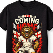 England Football It's Coming Home Lion Fan Graphic Unisex T-Shirt