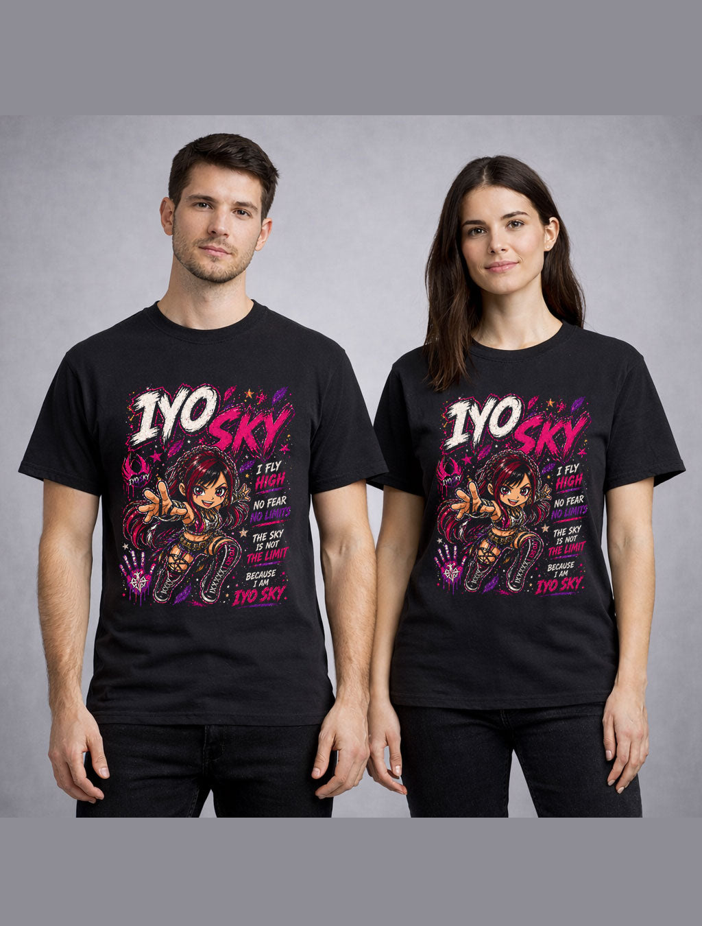 Iyo Sky High Flying Wrestling T-Shirt – Aerial Star Fan Tee Adults & Kids Unisex T-Shirt
