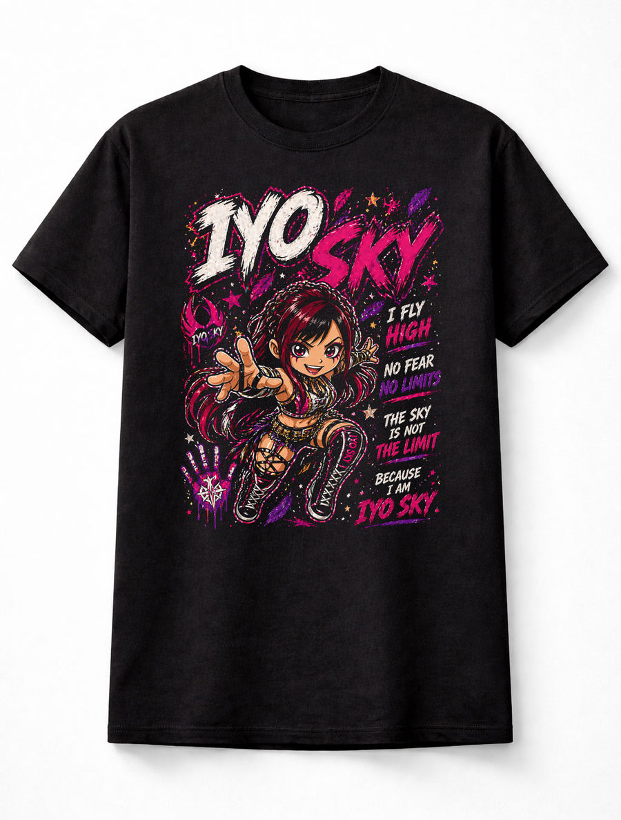 Iyo Sky High Flying Wrestling T-Shirt – Aerial Star Fan Tee Adults & Kids Unisex T-Shirt
