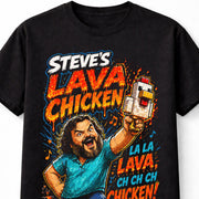 Minecraft Steve Lava Chicken Jack Black Movie Gamer Unisex T-Shirt