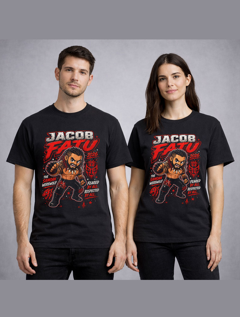 Jacob Fatu Samoan Werewolf Wrestling T-Shirt – Tribal Power Fan Tee Adults & Kids Unisex T-Shirt