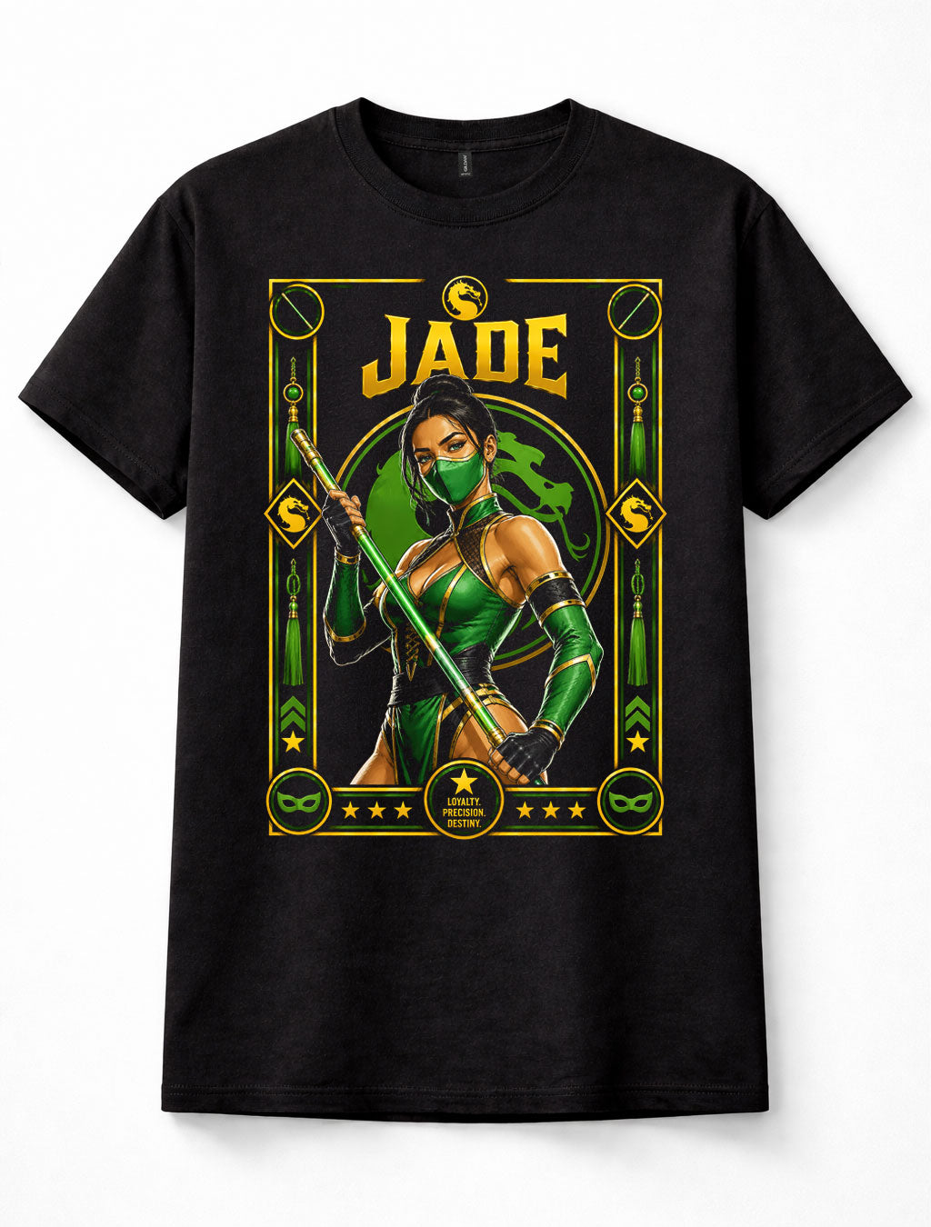 Mortal Kombat Jade Edenian Warrior Staff Fighting Game Black Unisex T-Shirt