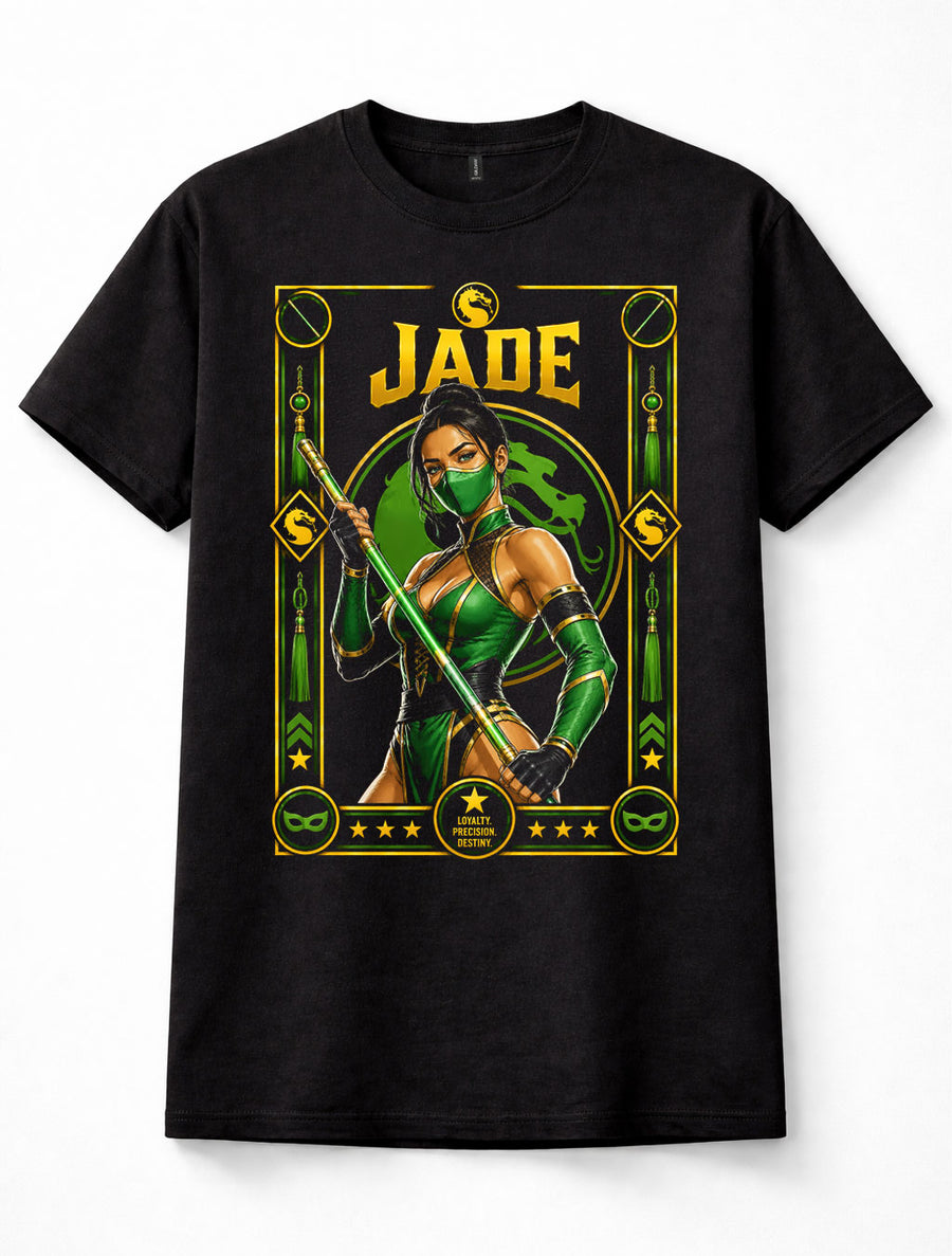 Mortal Kombat Jade Edenian Warrior Staff Fighting Game Black Unisex T-Shirt
