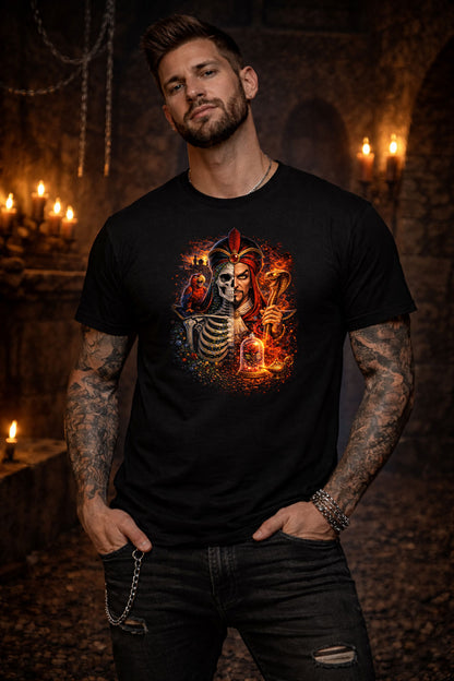 Jafar Skull T Shirt Dark Aladdin Villain Snake Gothic Horror Unisex Tee