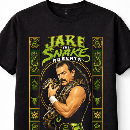 Jake The Snake Roberts WWE Wrestling Legend Python Snake Unisex T-Shirt