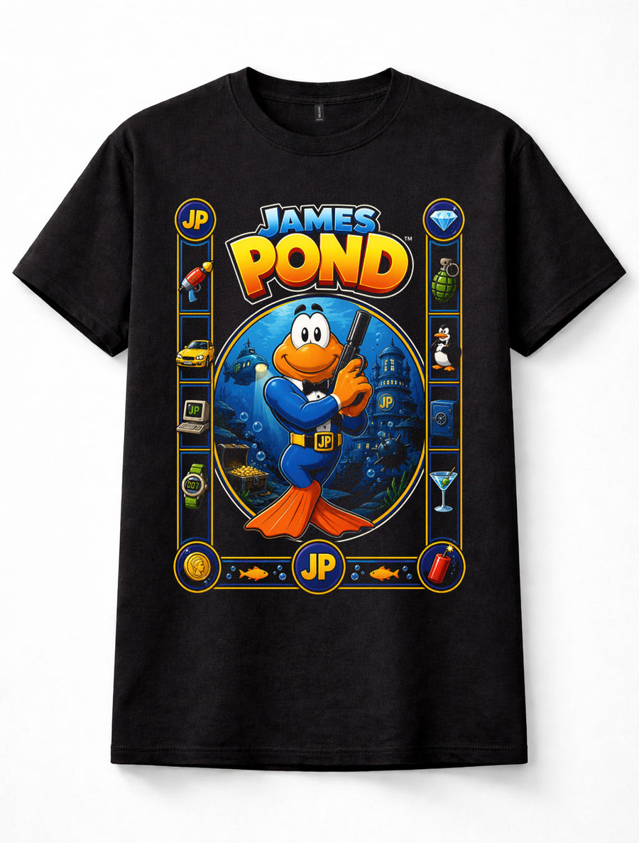 James Pond Underwater Secret Agent Retro Video Game Gaming Unisex T-Shirt
