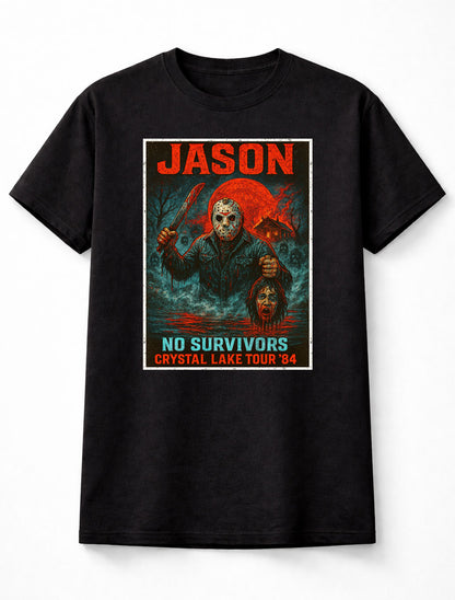 Friday the 13th Jason Voorhees Crystal Lake Slasher Horror Movie Icon Adults & Kids Unisex T-Shirt