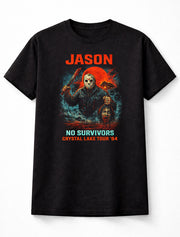 Jason Voorhees No Survivors Crystal Lake Tour 84 Friday the 13th Horror Adults Unisex T-Shirt