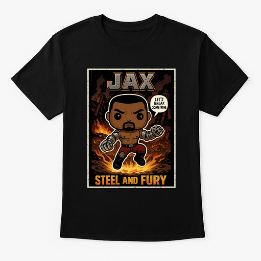 Mortal Kombat Jax “Steel and Fury” Unisex T-Shirt – Cybernetic Brawler Graphic Tee