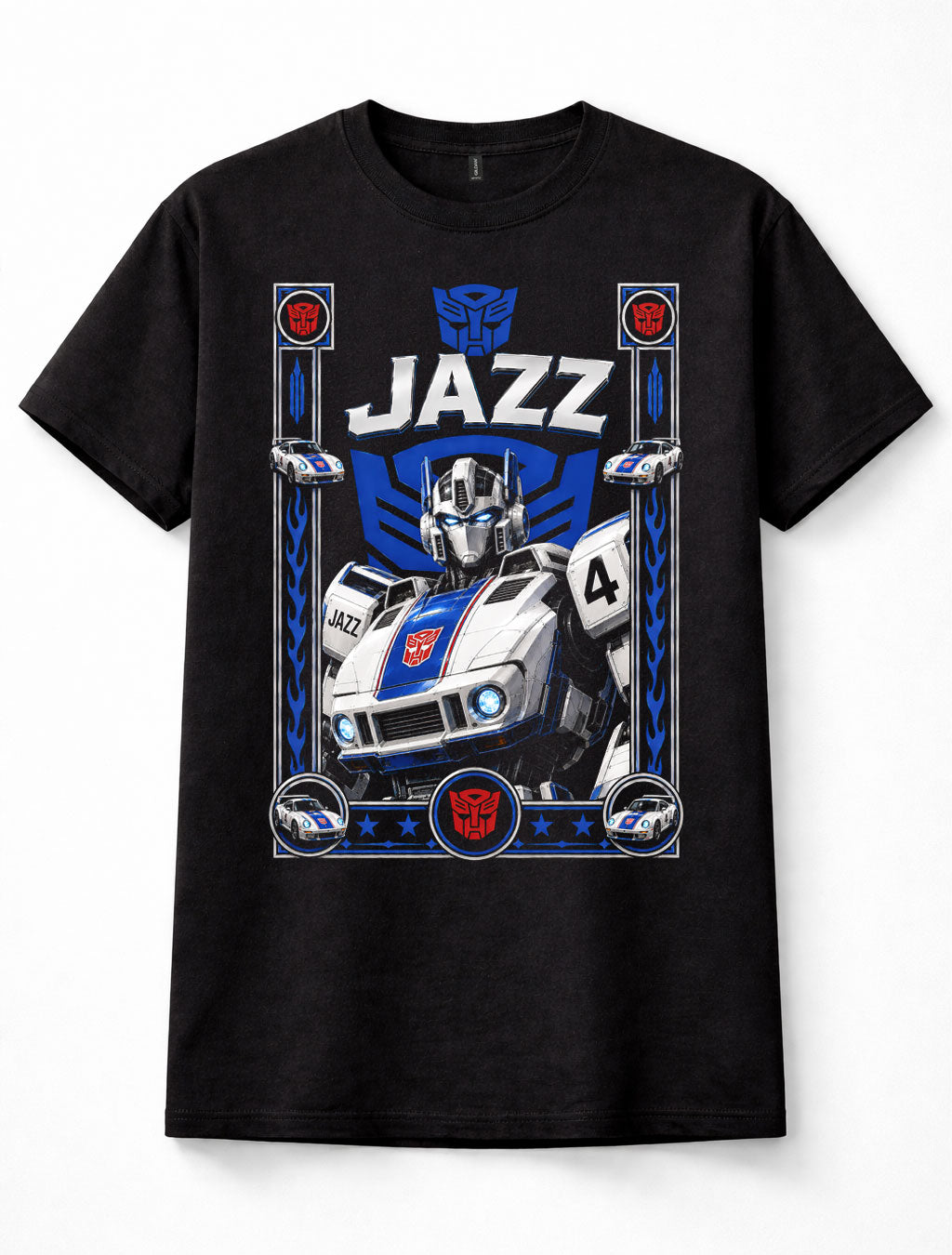 Transformers Jazz Autobot Robot Cybertron Racing Car Black Graphic Unisex T-Shirt