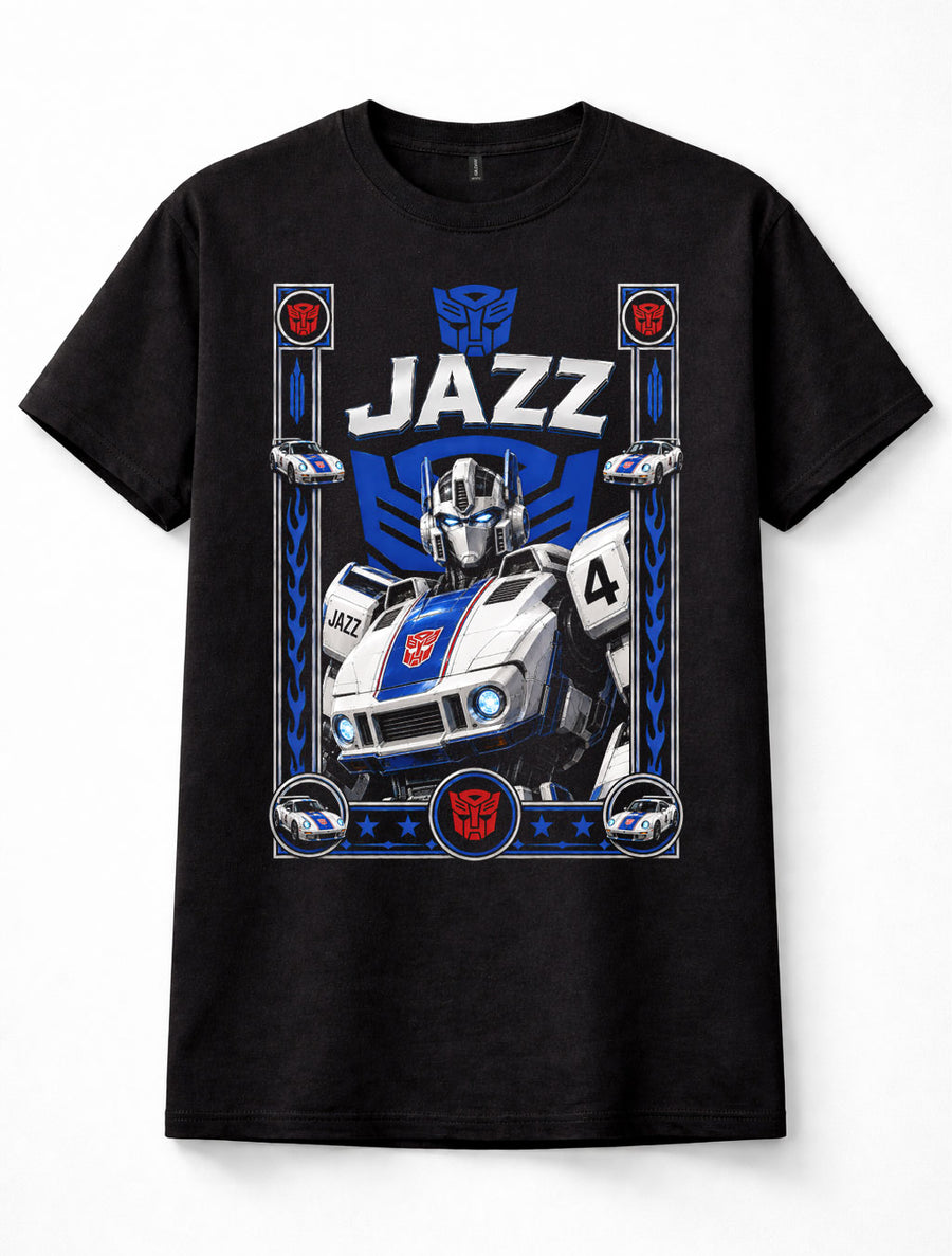 Transformers Jazz Autobot Robot Cybertron Racing Car Black Graphic Unisex T-Shirt