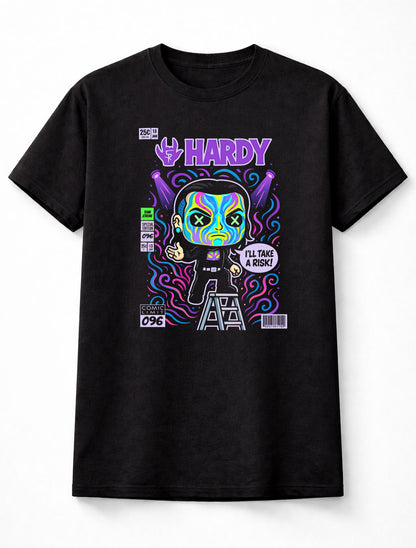Jeff Hardy Hardy I’ll Take A Risk Wrestling Neon Comic Style Ladder Graphic Fan Art Tee Adults & Kids Unisex T-Shirt