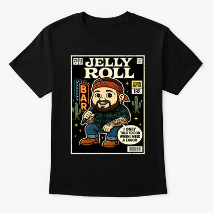Jelly Roll I Only Talk to God Country Rock Funko Pop Style Unisex T-Shirt