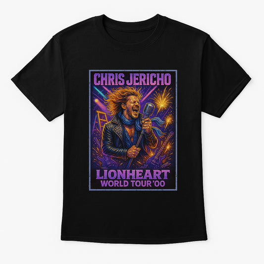 Y2J Chris Jericho Lionheart World Unisex Tour T-Shirt – Retro Wrestling Fozzy