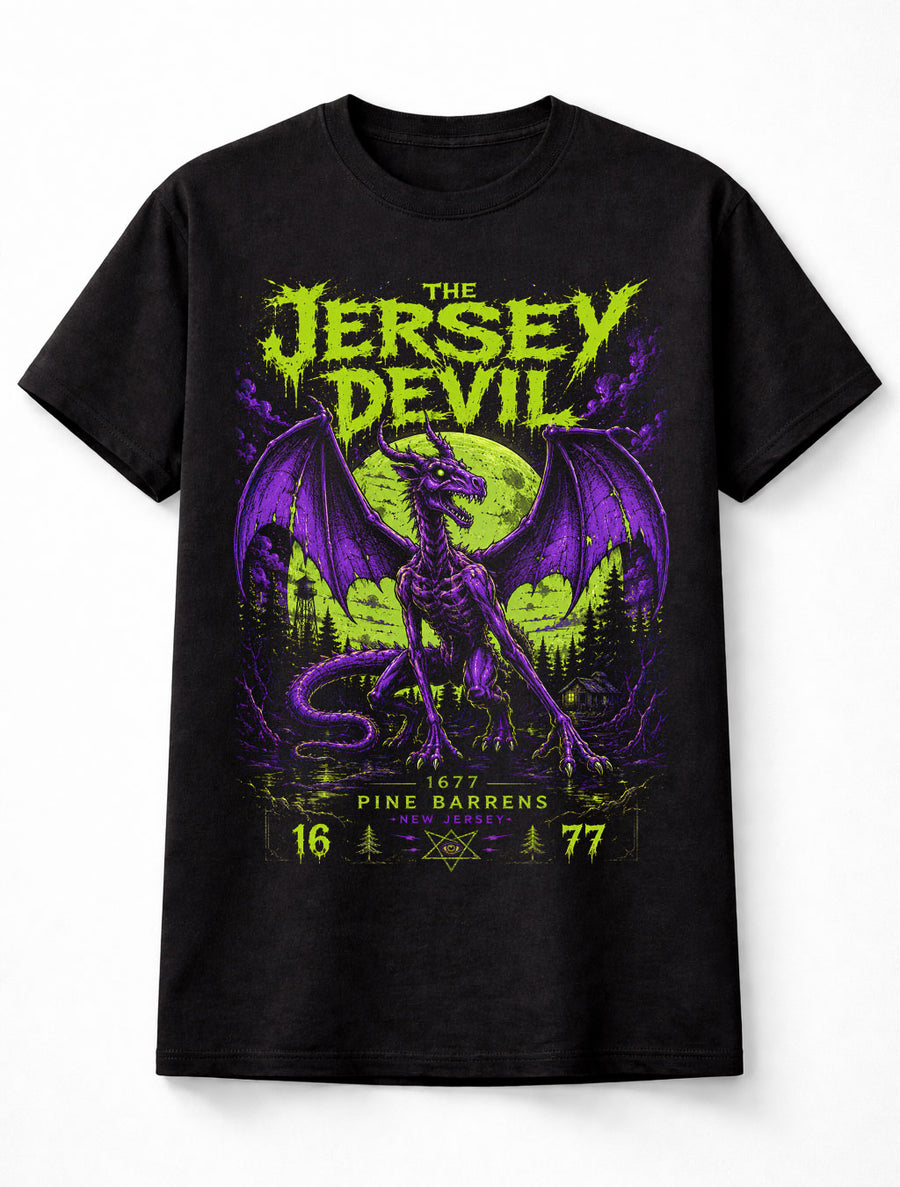 Jersey Devil Pine Barrens Cryptid Horror Monster Unisex T-Shirt