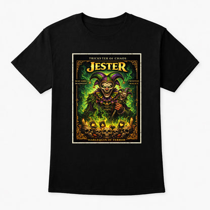 Evil Jester Unisex T-Shirt Gothic Horror Harlequin Dark Art Tee