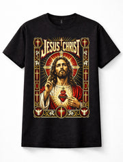Jesus Christ Sacred Heart Christian Faith Religious Cross Catholic Unisex T-Shirt