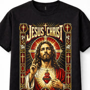 Jesus Christ Sacred Heart Christian Faith Religious Cross Catholic Unisex T-Shirt