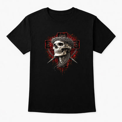Thorns and Nails Relic Unisex T Shirt Gothic Sacred Skull Icon Tee
