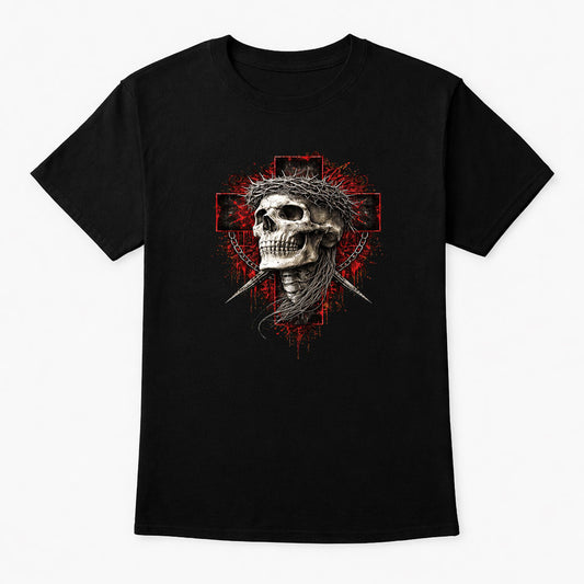 Thorns and Nails Relic Unisex T Shirt Gothic Sacred Skull Icon Tee