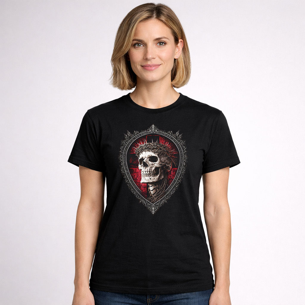 Crown of Thorns Relic Unisex T Shirt Sacred Gothic Skull Art Tee