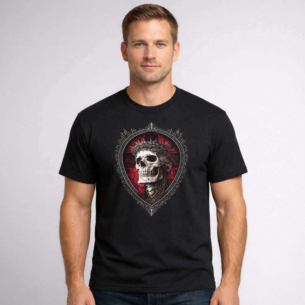 Crown of Thorns Relic Unisex T Shirt Sacred Gothic Skull Art Tee