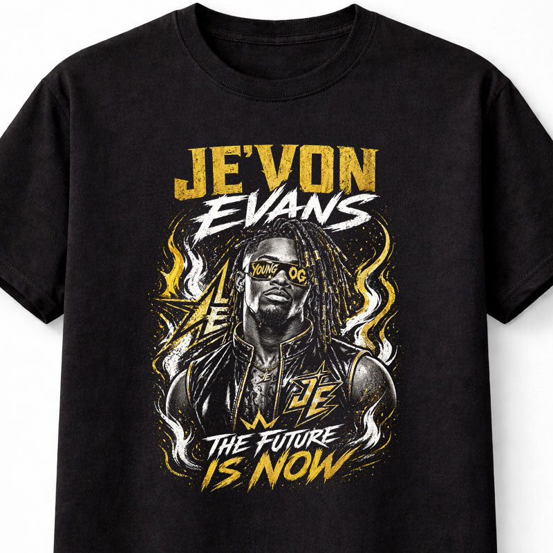 Je’Von Evans The Future Is Now Wrestling Graphic T-Shirt Young OG NXT Rising Star Fan Adults & Kids Unisex T-Shirt