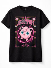 Pokemon Jigglypuff Kanto Fairy Singing Cute Anime Manga Black Unisex T-Shirt